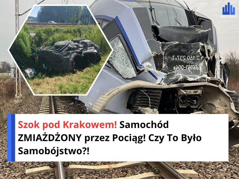 Szok pod Krakowem! Samochód ZMIAŻDŻONY przez Pociąg! Czy To Było Samobójstwo?!